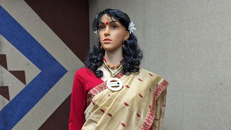 <div class="paragraphs"><p>Assam's first AI teacher 'Iris', draped in a traditional 'Mekhela Chador'.</p></div>