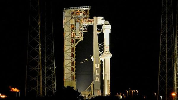 <div class="paragraphs"><p>A United Launch Alliance Atlas V rocket carrying two astronauts aboard Boeing's Starliner-1 Crew Flight Test (CFT), is shown after the launch was delayed for technical issues prior to a mission to the International Space Station, in Cape Canaveral, Florida, US May 6, 2024.</p></div>