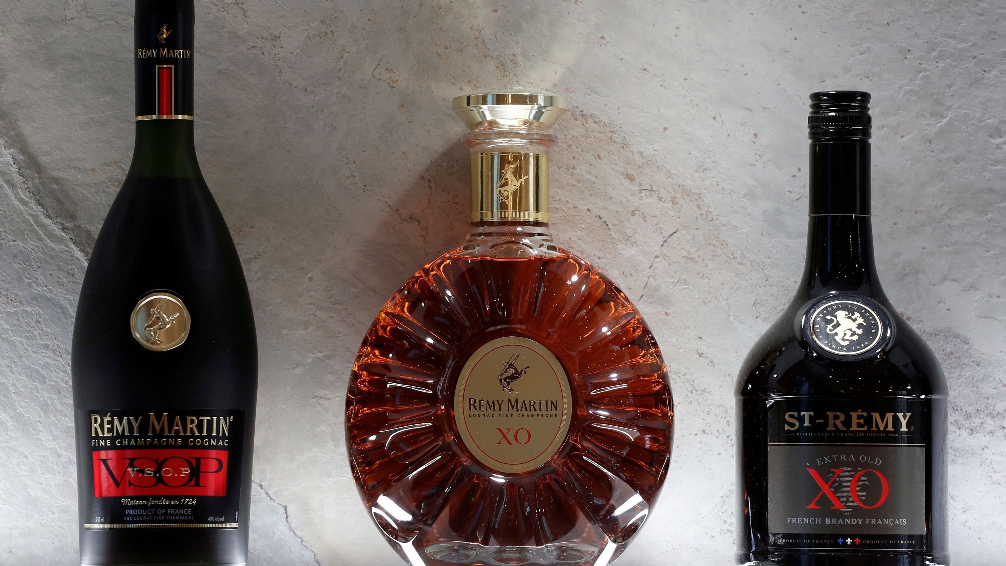 <div class="paragraphs"><p>Bottles of Remy Martin VSOP cognac, Remy Martin XO cognac and St-Remy XO Brandy are displayed at the Remy Cointreau SA headquarters in Paris, France. </p></div>