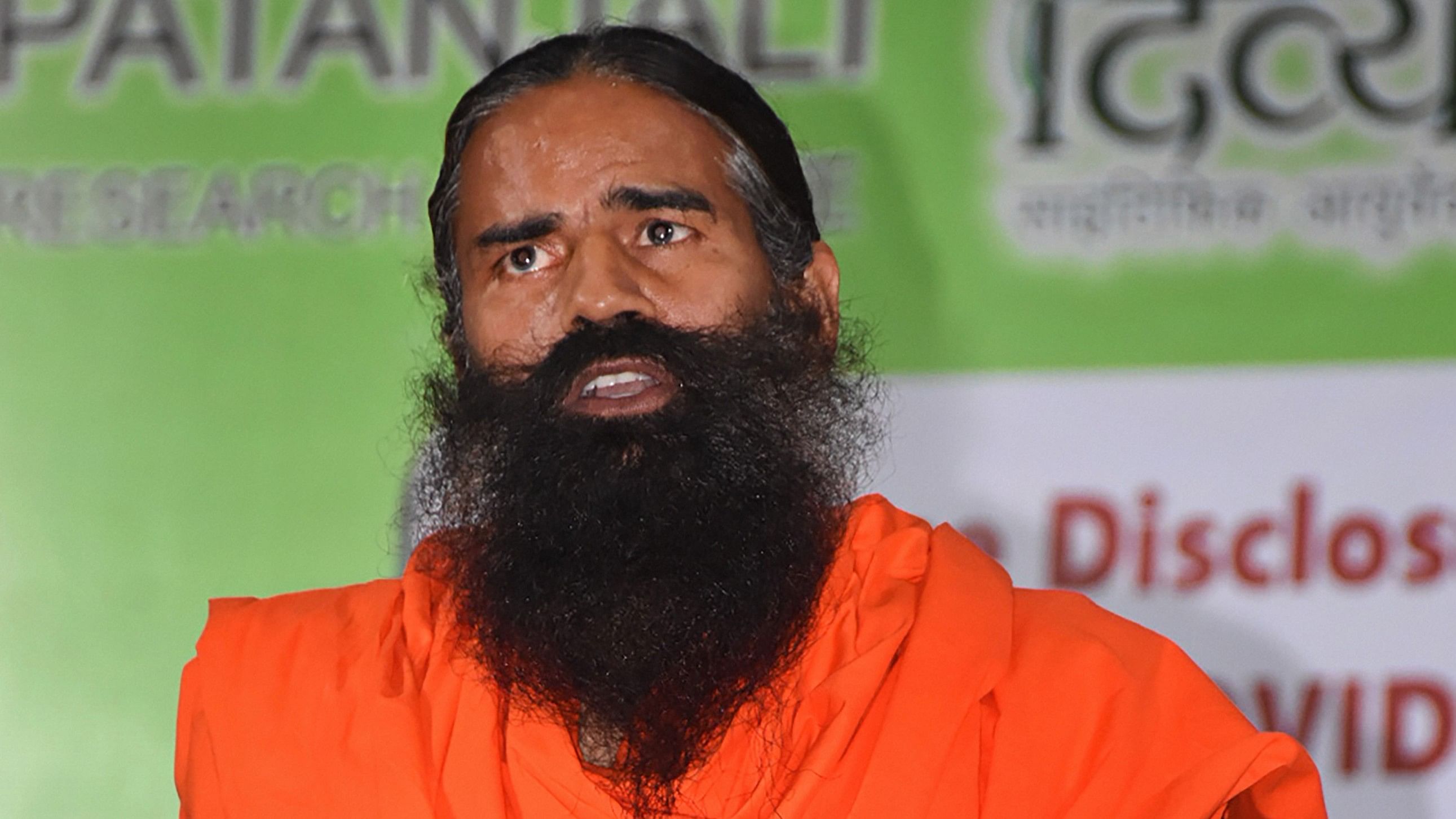 <div class="paragraphs"><p>File photo of&nbsp;Yoga guru Ramdev addressing the media during the launch of 'Coronil'</p></div>