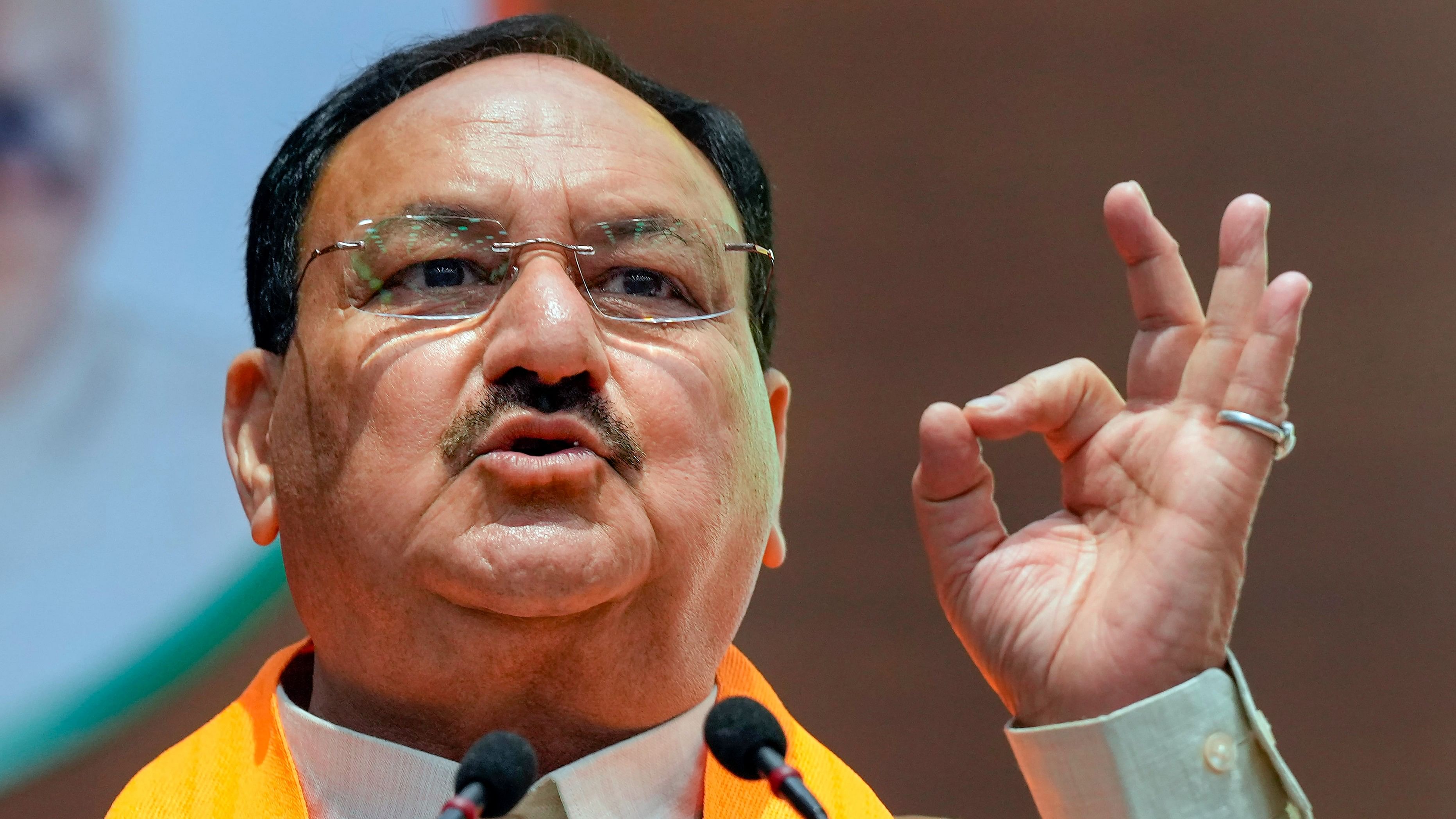 <div class="paragraphs"><p>File photo of&nbsp;BJP President J P Nadda.</p></div>