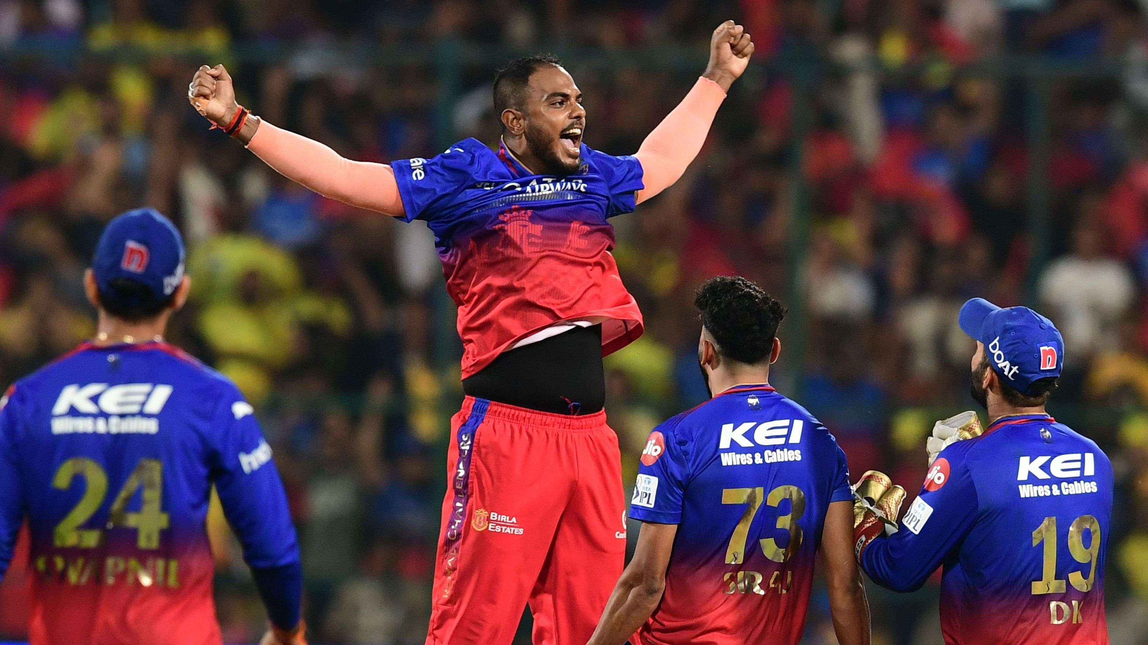 <div class="paragraphs"><p>Despite being carted for a six off his first ball in the final over where he was defending 17 runs, Yash Dayal showed great composure to steer RCB past CSK.&nbsp;&nbsp;</p></div>