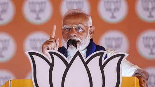 <div class="paragraphs"><p>Prime Minister Narendra Modi addresses a public meting for Lok Sabha elections, in Cuttack, Monday, May 20, 2024.</p></div>