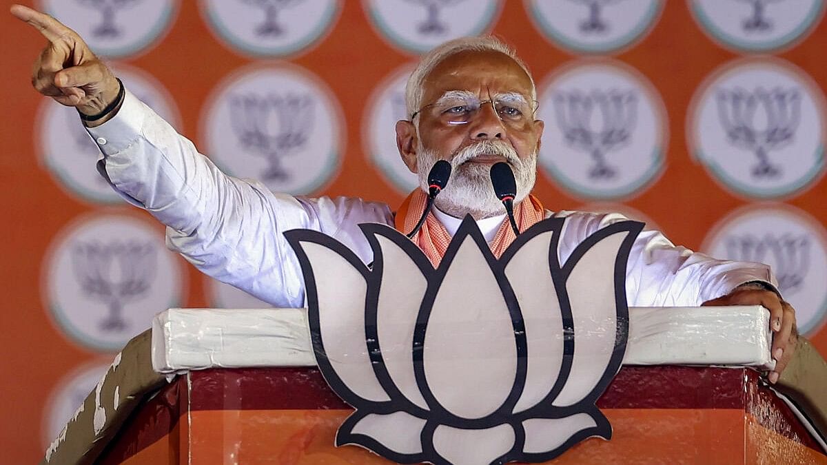 <div class="paragraphs"><p>PM Narendra Modi at a poll rally</p></div>