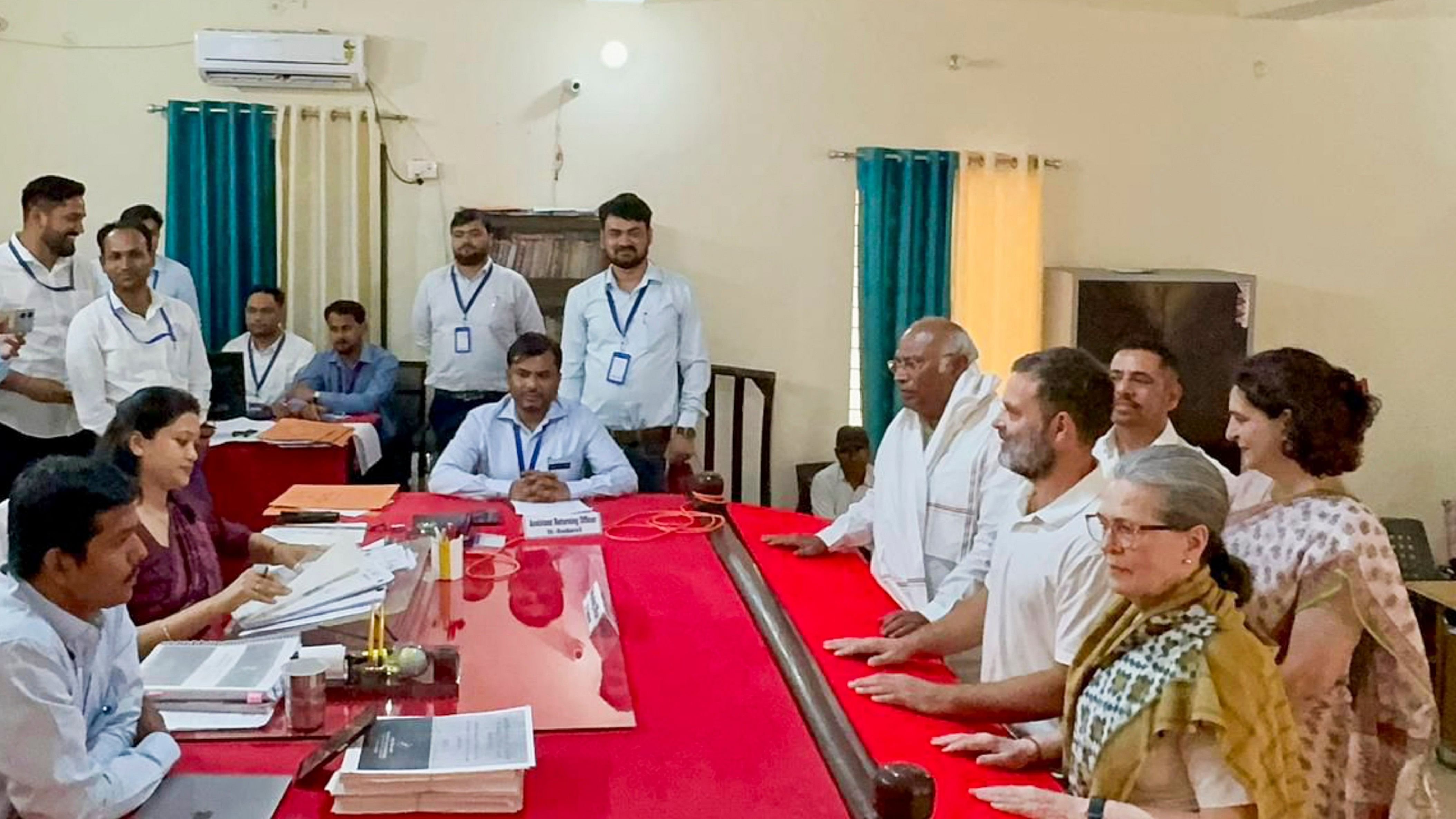 <div class="paragraphs"><p>Congress leader and candidate from Raebareli constituency Rahul Gandhi files his nomination for the Lok Sabha elections, in Raebareli, Friday, May 3, 2024. </p></div>