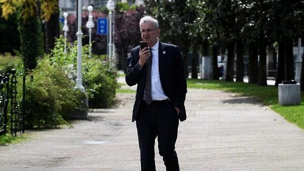 <div class="paragraphs"><p>Bank of France Governor Francois Villeroy de Galhau walks on the final day of the G7 Finance Ministers and Central Bank Governors' Meeting in Stresa, Italy.</p></div>