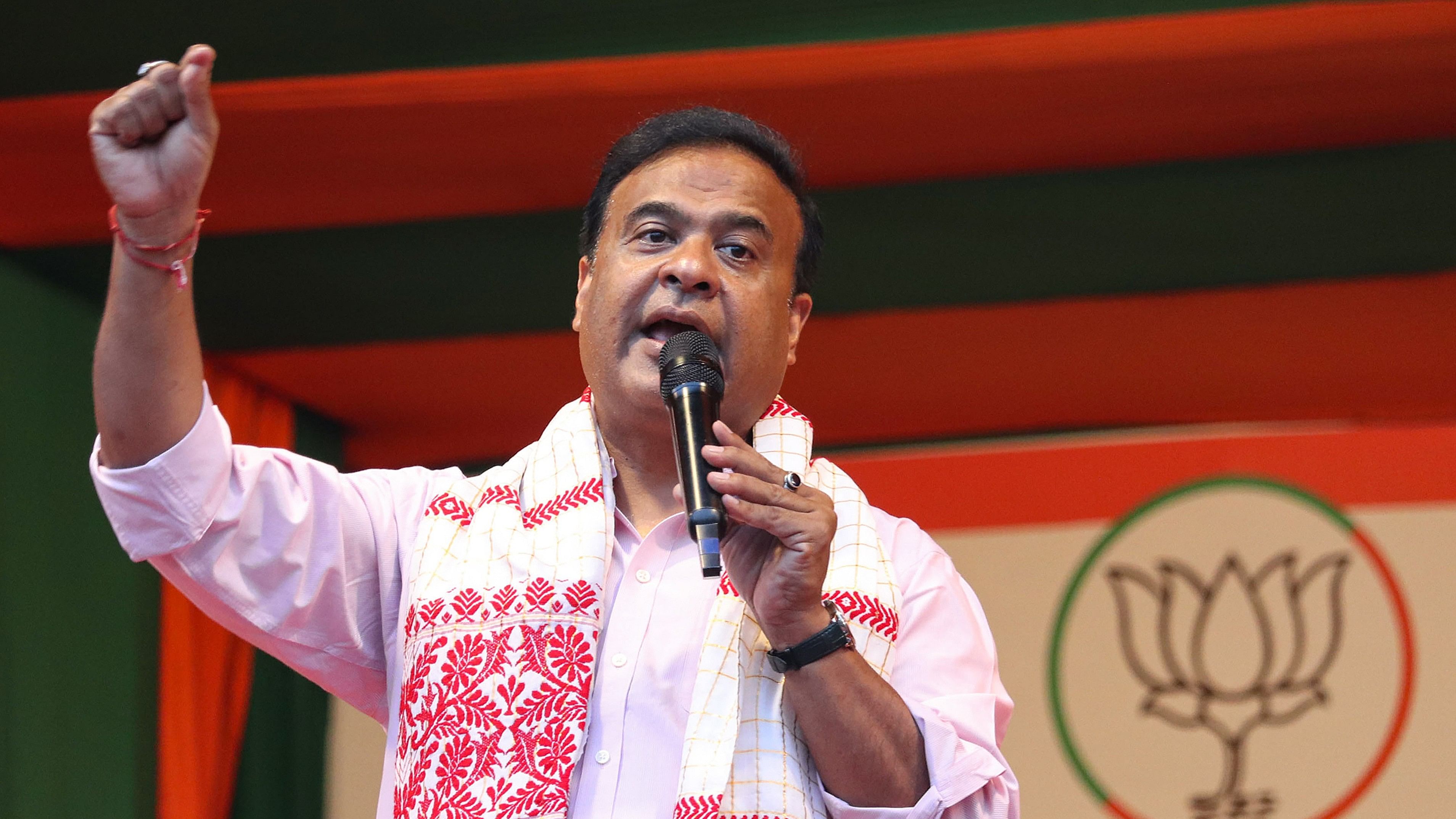 <div class="paragraphs"><p>Assam Chief Minister Himanta Biswa Sarma during a rally for Lok Sabha elections, in Guwahati, Tuesday, April 30, 2024. </p></div>