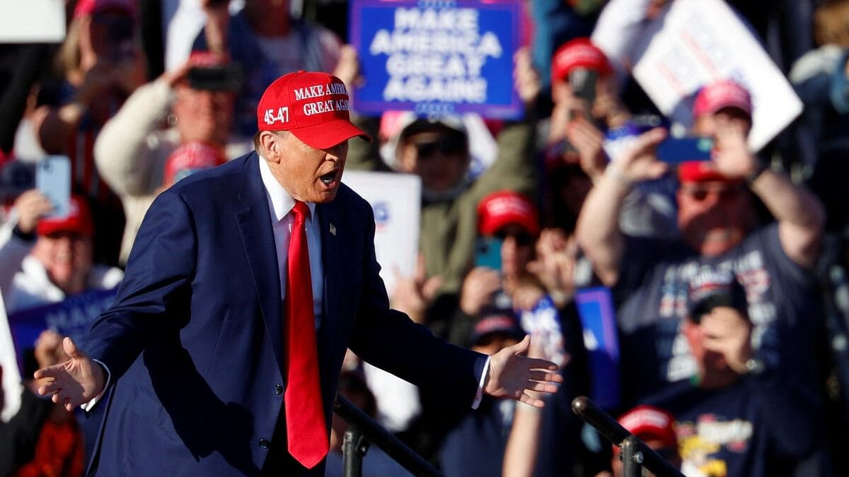 <div class="paragraphs"><p>Former US President and Republican presidential candidate Donald Trump attends a campaign rally in Wildwood, New Jersey</p></div>