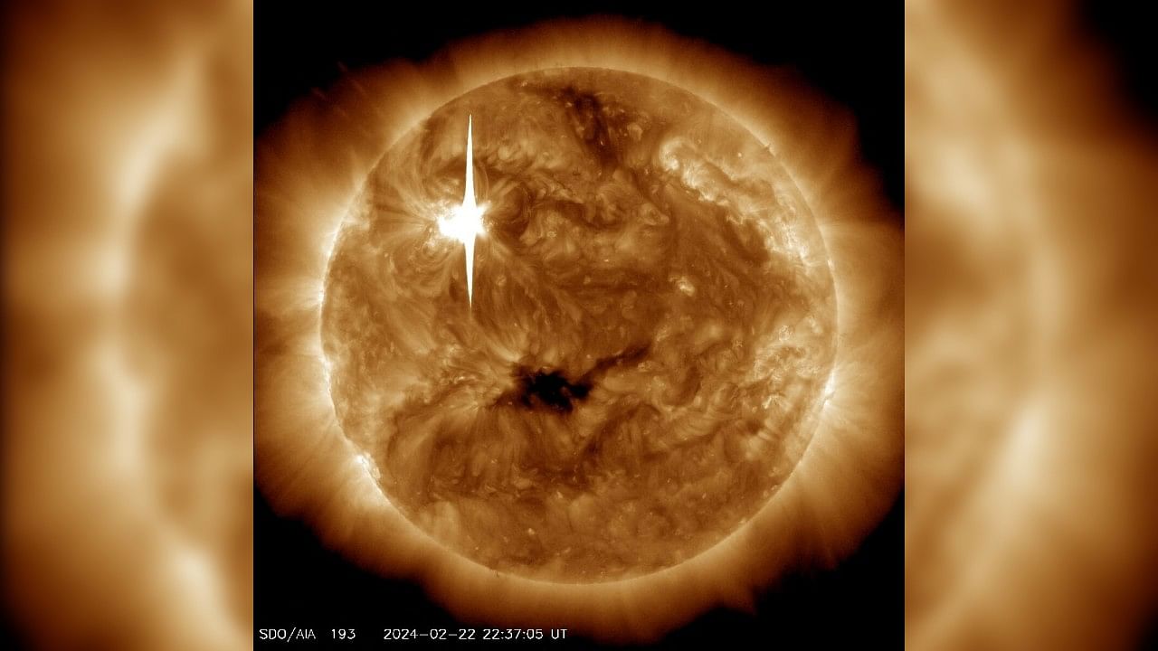 <div class="paragraphs"><p>The Sun emits a solar flare</p></div>