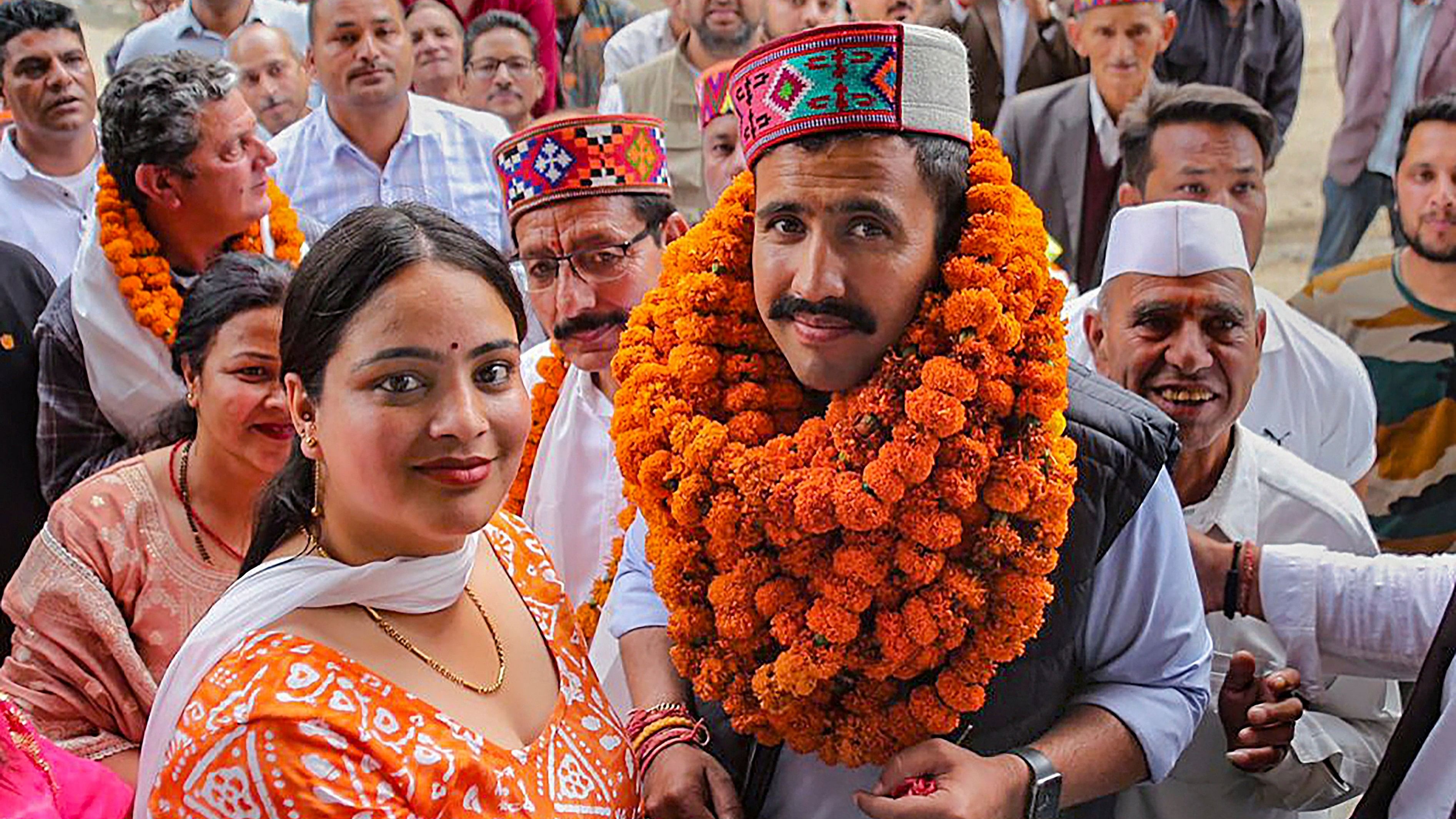 <div class="paragraphs"><p>Congress candidate from Mandi constituency Vikramaditya Singh campaigns for Lok Sabha elections, at Banjar in Kullu, Himachal Pradesh, Sunday, May 19, 2024. </p></div>