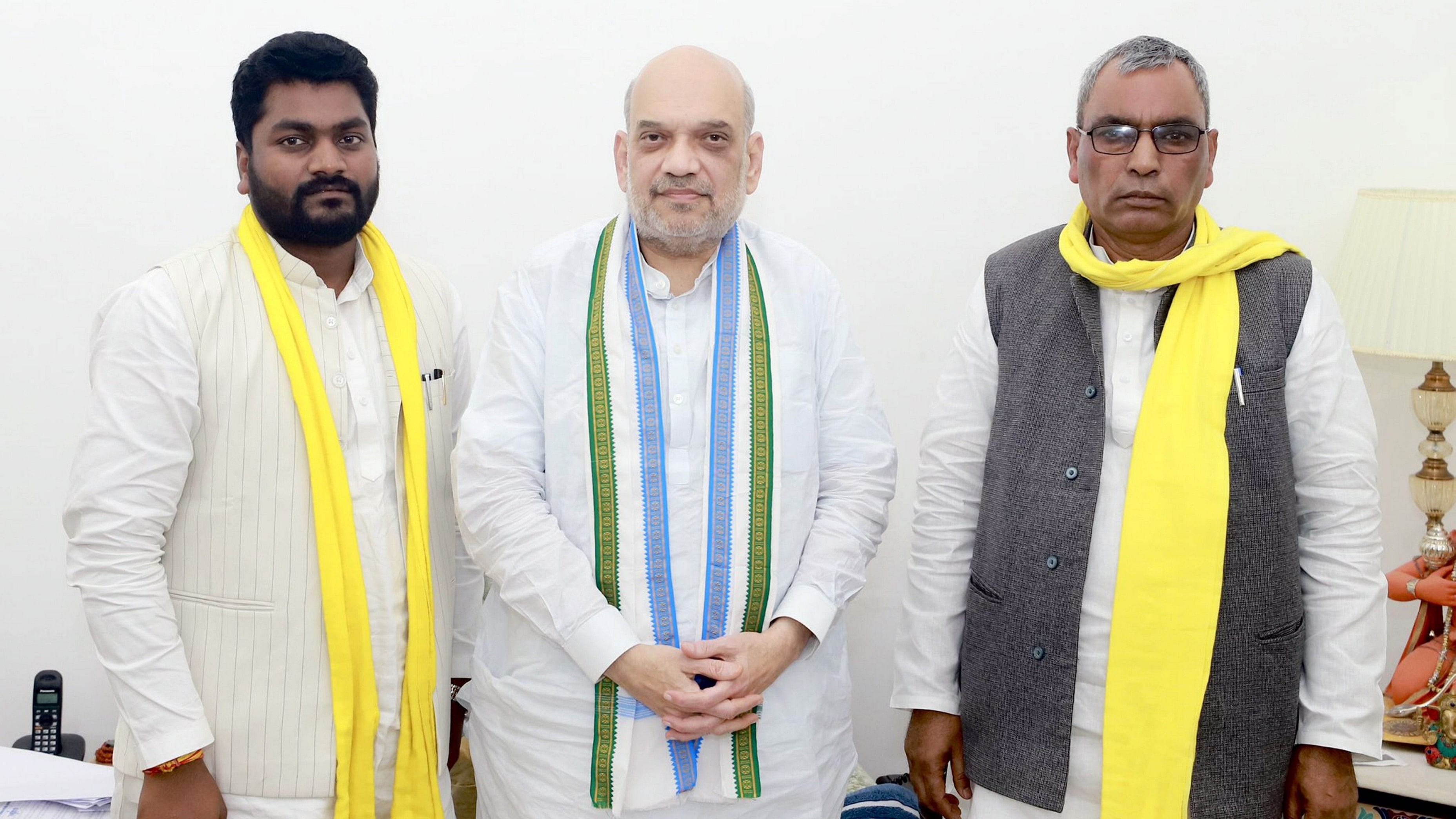 <div class="paragraphs"><p>Union Home Minister Amit Shah with National President and Founder of Suheldev Bharatiya Samaj Party, Om Prakash Rajbhar.</p></div>