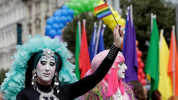 <div class="paragraphs"><p>Participants at the Prague Pride Parade where thousands marched through the city centre in support of LGBT rights, in Czech Republic.</p></div>