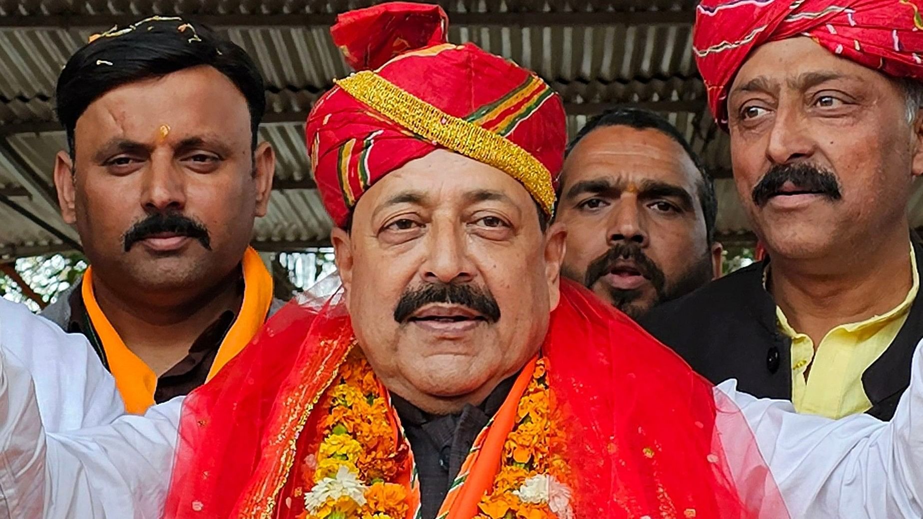 <div class="paragraphs"><p>Union Minister  Jitendra Singh during a public rally.</p></div>