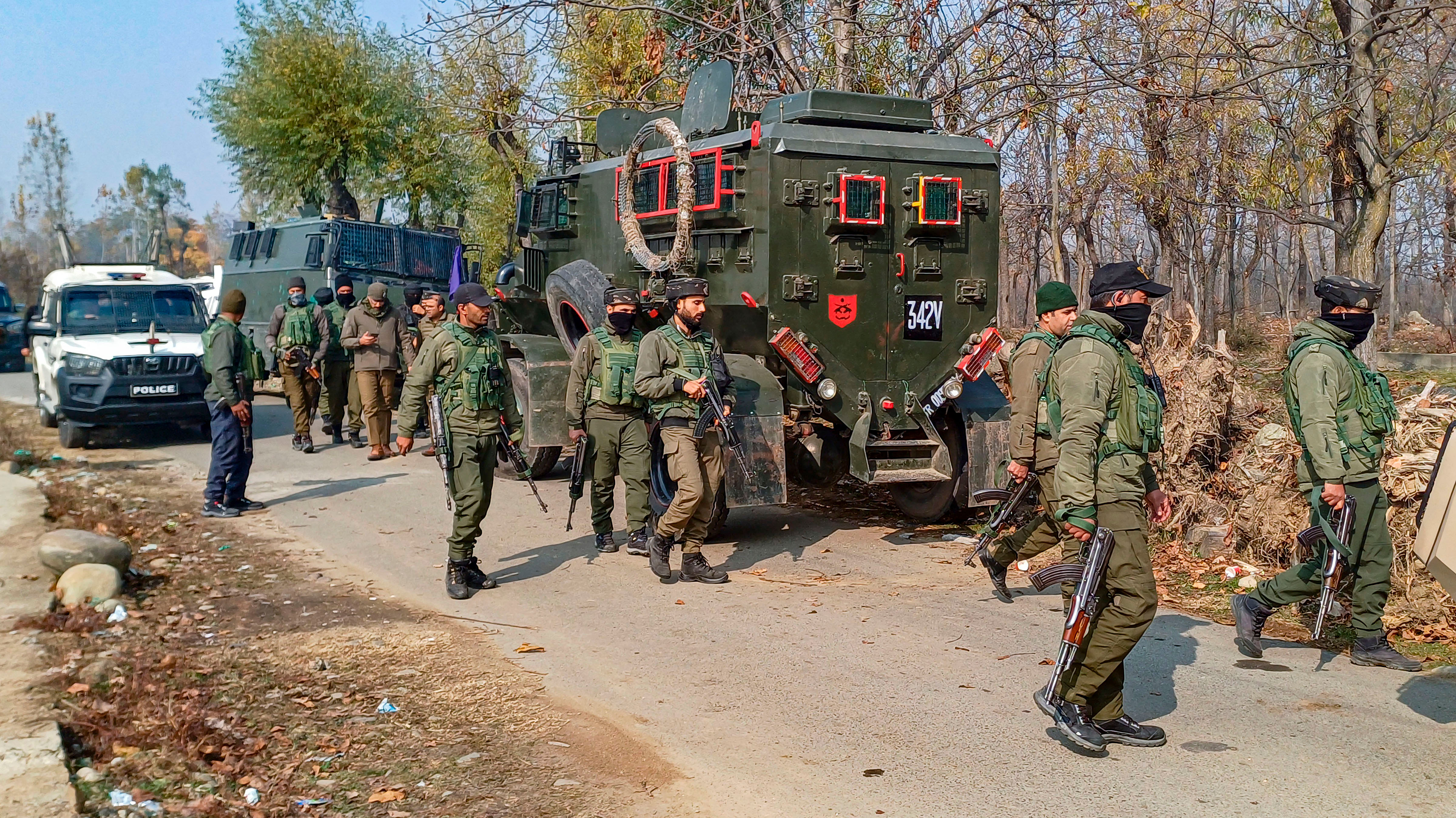 <div class="paragraphs"><p>File Photo: Security forces seen in Kulgam, Jammu and Kashmir.</p></div>