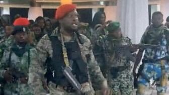 <div class="paragraphs"><p>A man in military fatigues speaks as others stand next to him inside the Palace of the Nation during an attempted coup in Kinshasa, Democratic Republic of Congo, May 19, 2024 in this screen grab from a social media video.</p></div>