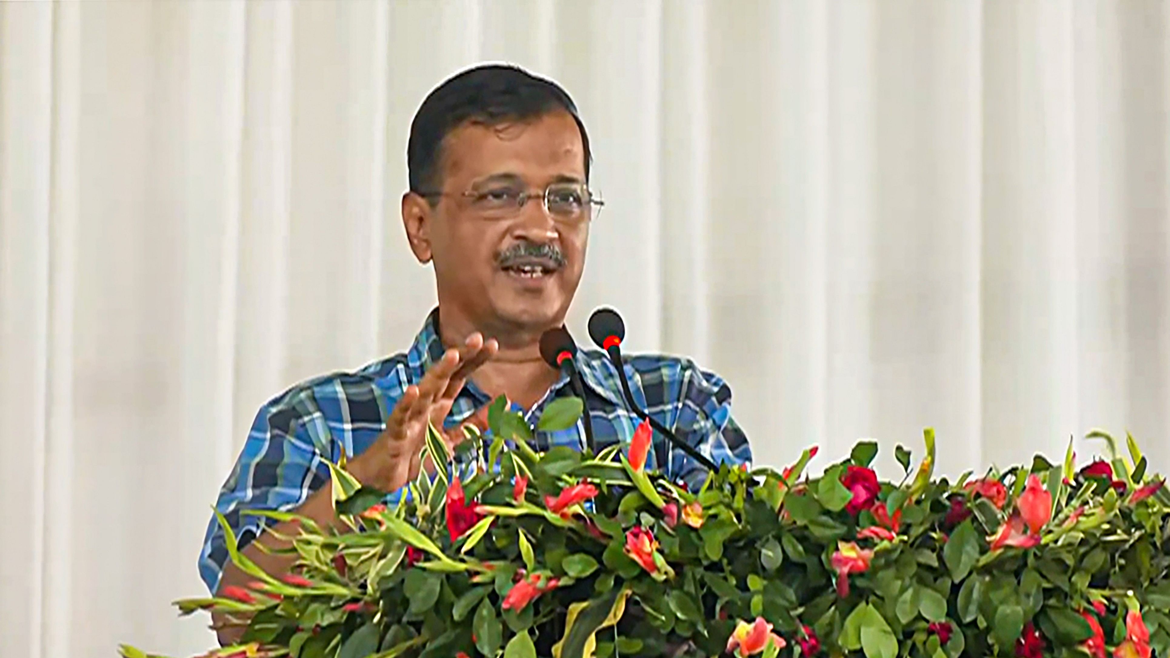 <div class="paragraphs"><p> Delhi Chief Minister and AAP Supremo Arvind Kejriwal addresses a public meeting for Lok Sabha elections, in Jamshedpur.</p></div>