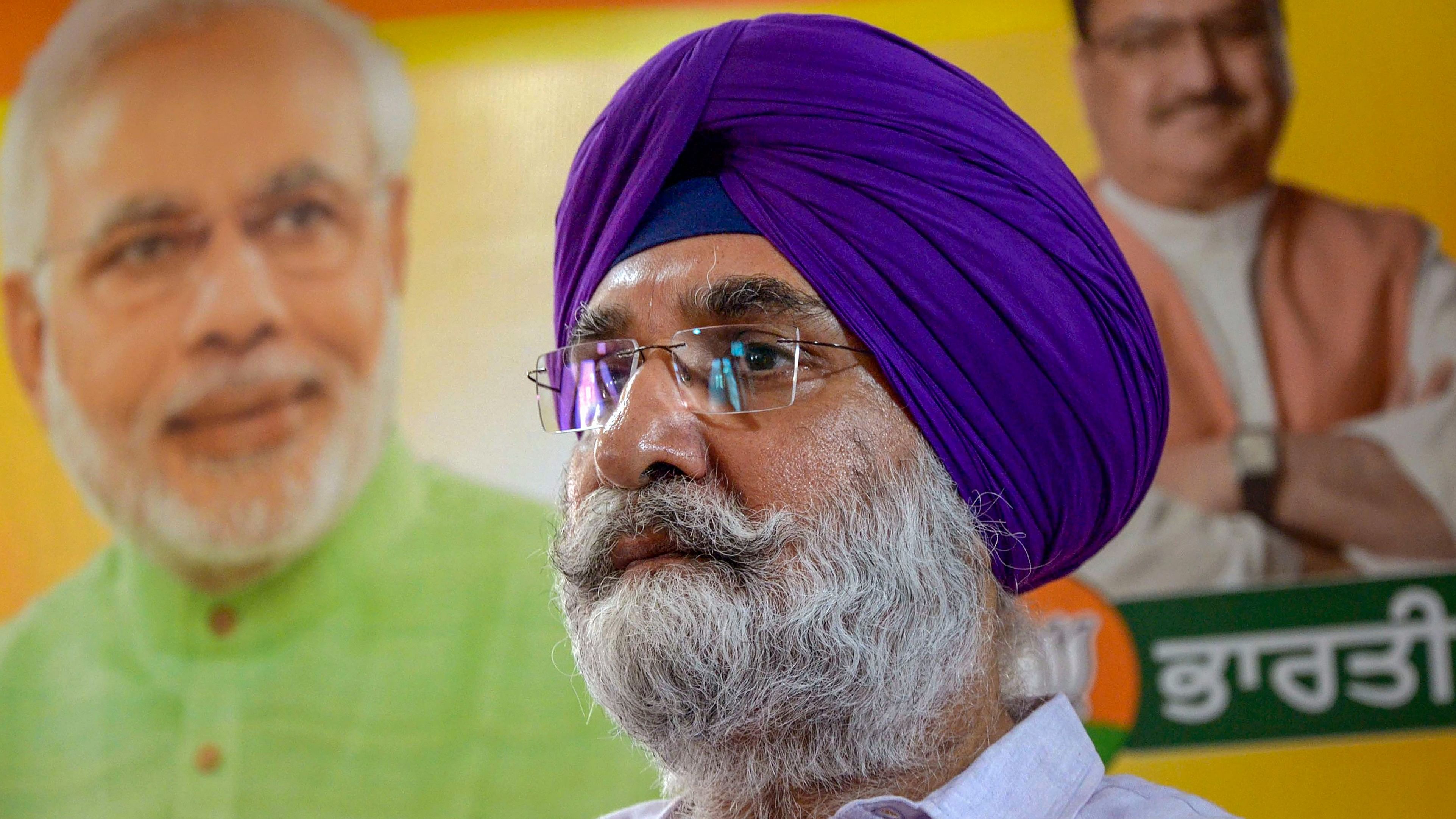 <div class="paragraphs"><p>BJP candidate from Amritsar Lok Sabha constituency Taranjit Singh Sandhu during a press conference, in Amritsar.</p></div>