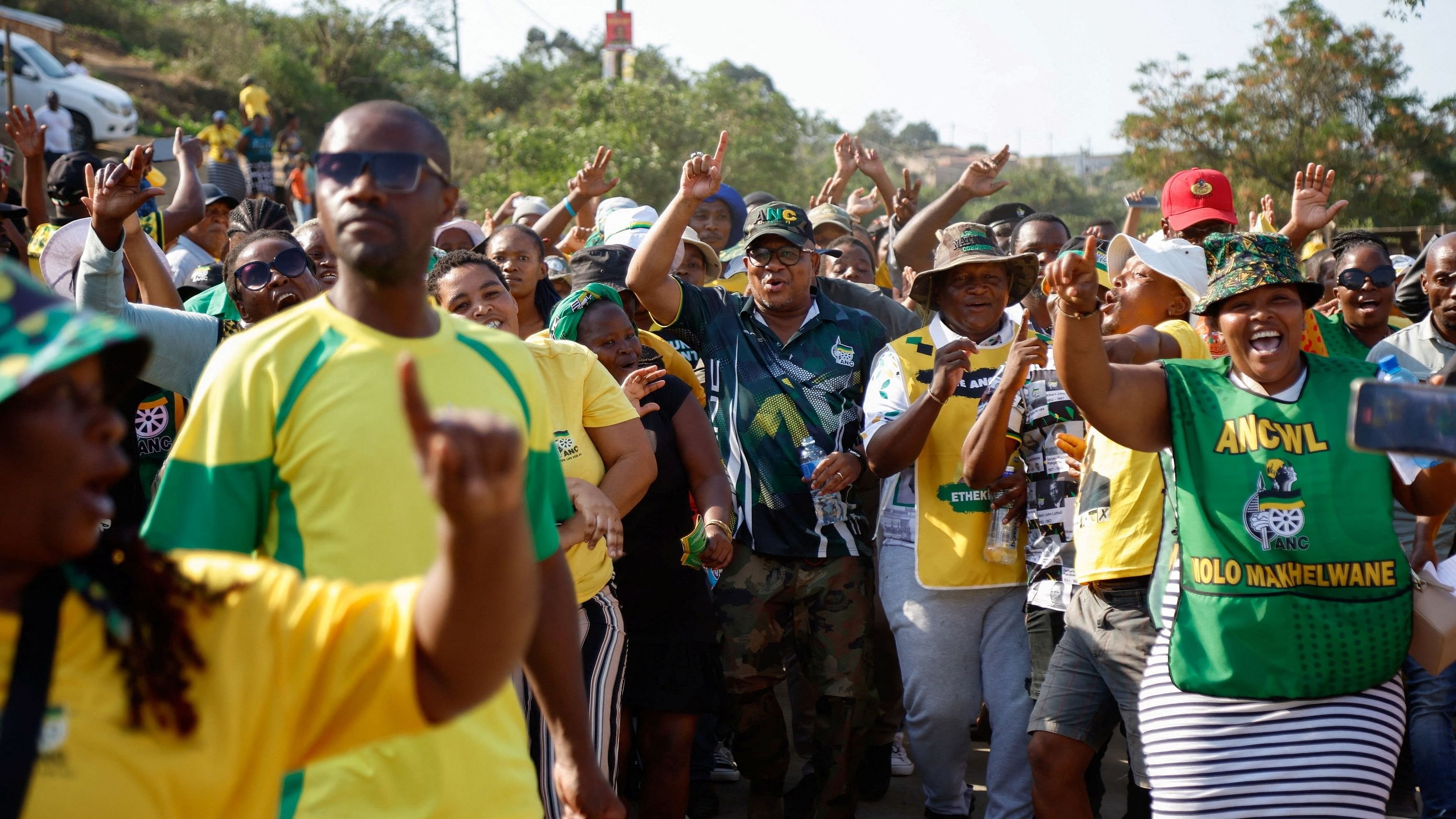 <div class="paragraphs"><p>Secretary-General of the African National Congress Fikile Mbalula arrives at an election rally in Verulam, South Africa, May 8, 2024. </p></div>