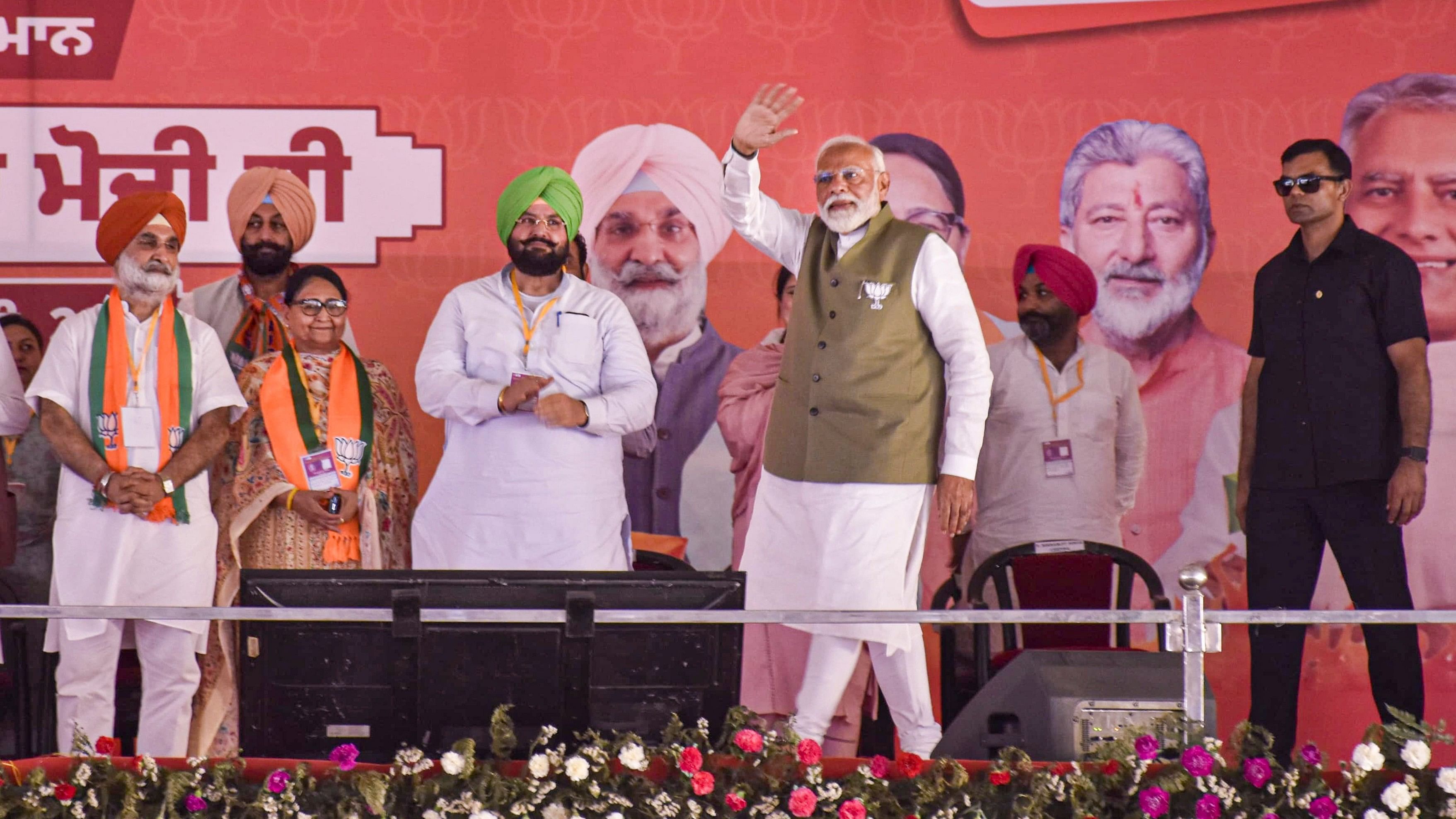 <div class="paragraphs"><p>Prime Minister Narendra Modi addresses during a public meeting for Lok Sabha elections, in Gurdaspur, on Friday.</p></div>