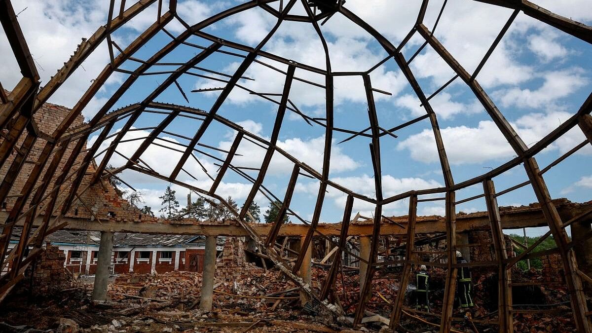 <div class="paragraphs"><p>A site in Ukraine's Kharkiv  heavily damaged by Russian missile strikes.&nbsp;</p></div>