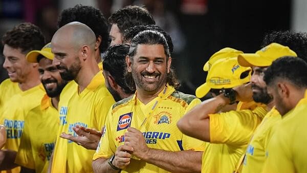 <div class="paragraphs"><p>Chennai Super Kings’ MS Dhoni being honoured by the team management after the IPL tie against Rajasthan Royals at the MA Chidambaram Stadium in Chennai on May 12, 2024.</p></div>