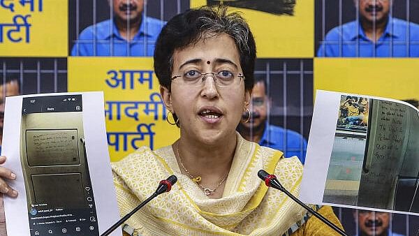 <div class="paragraphs"><p>Aam Aadmi Party (AAP) leader Atishi addresses a press conference, in New Delhi, Monday, May 20.</p></div>