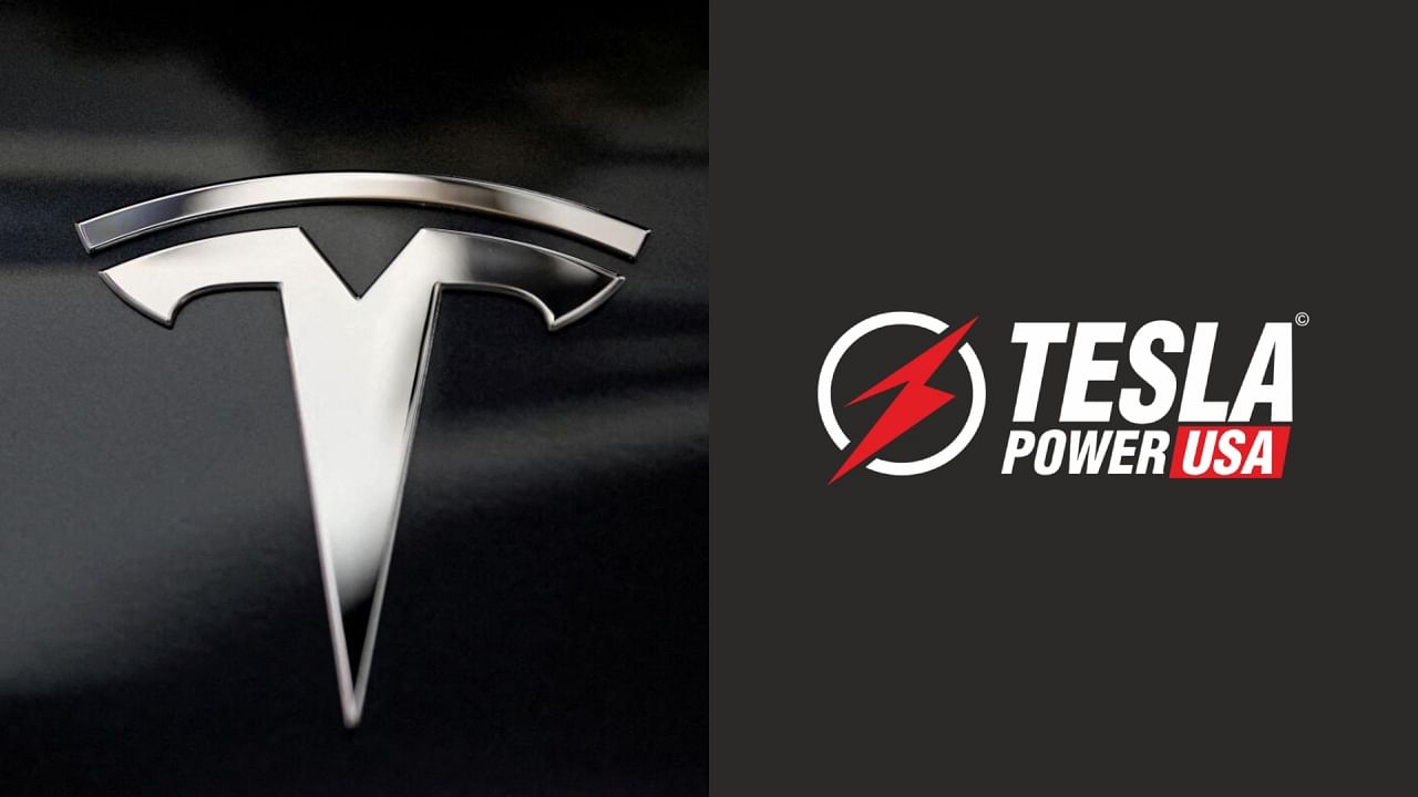 <div class="paragraphs"><p>The logo of Tesla (L) and Tesla Power.&nbsp;</p></div>