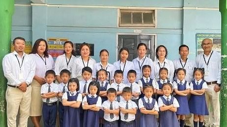 <div class="paragraphs"><p>Eight sets of twins seen in the picture with the staff of&nbsp;College Veng Primary School in Aizawl, Mizoram.</p></div>