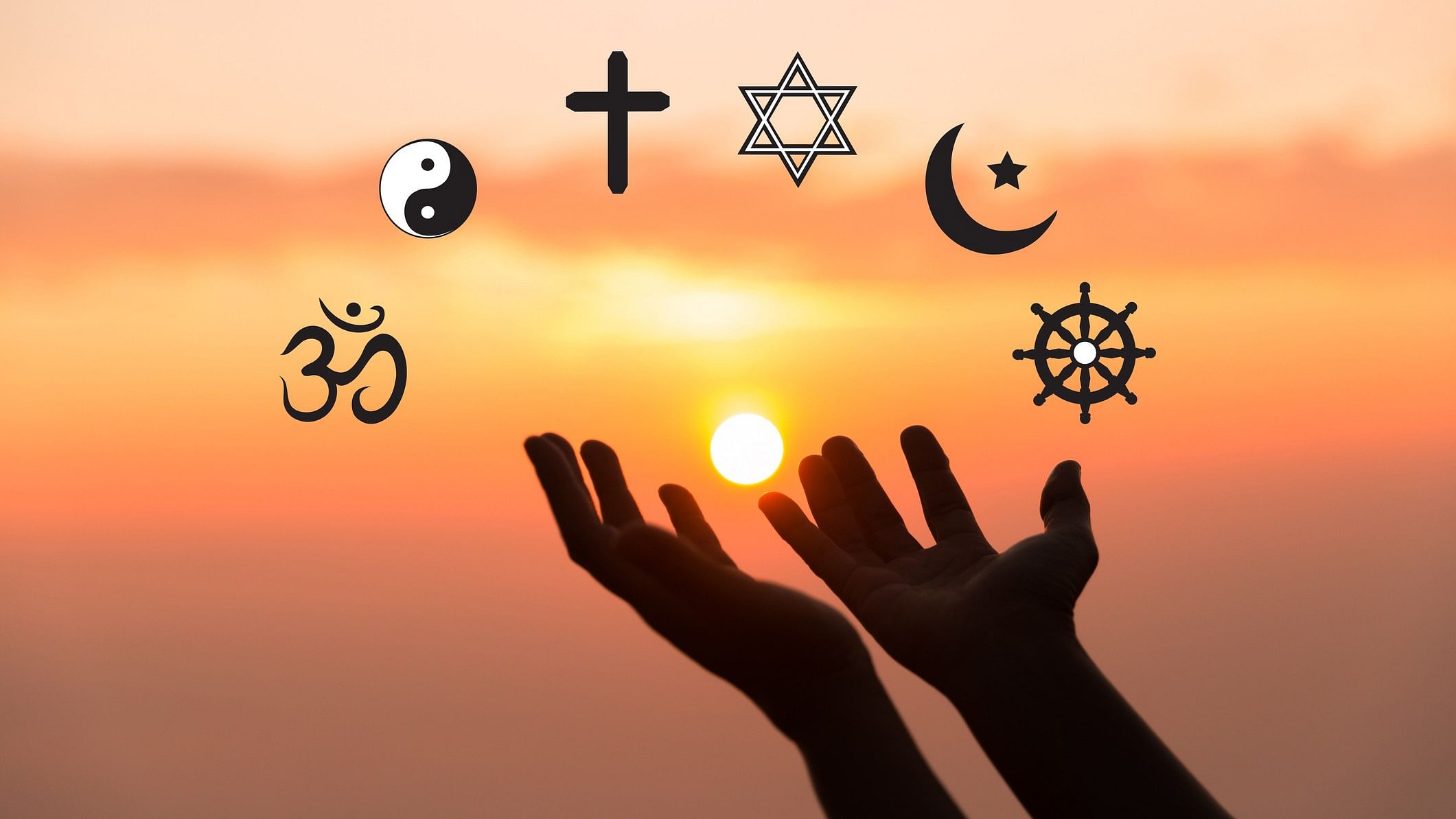 <div class="paragraphs"><p>This shrinking of India's majority population is the second most significant decline among the immediate neighbouring countries after Myanmar's 10 per cent. Representative image shows various religious symbols.</p></div>