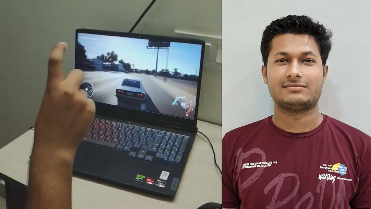 <div class="paragraphs"><p>(From left) The system allows gamers to steer their virtual cars by simply waving their fingers in front of a webcam; Ayaan Khan</p></div>