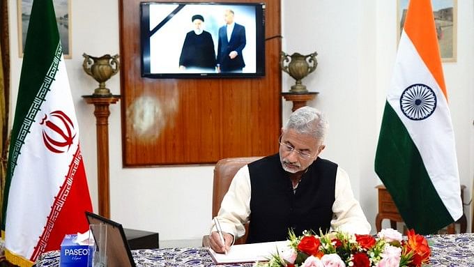 <div class="paragraphs"><p>External Affairs Minister S Jaishankar during his visit to the Embassy of Iran to express condolence on the passing away of President of Iran Ebrahim Raisi and Foreign Minister Hossein Amir-Abdollahian, in New Delhi.</p></div>