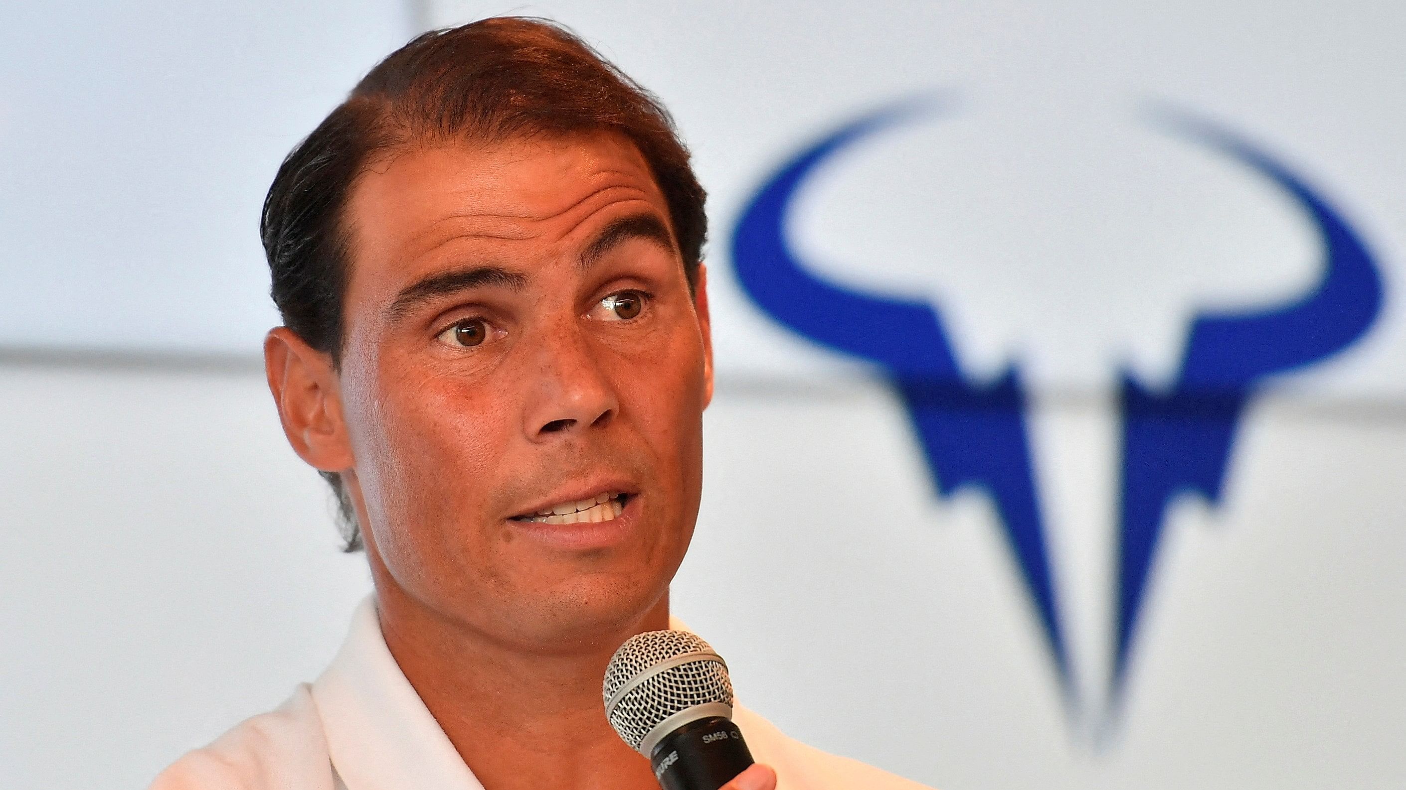 <div class="paragraphs"><p>Spain's Rafael Nadal reacts during a press conference.</p></div>