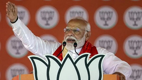 <div class="paragraphs"><p>Prime Minister Narendra Modi addresses a public meeting in Berhampur, Odisha on Monday, May 6, 2024.</p></div>