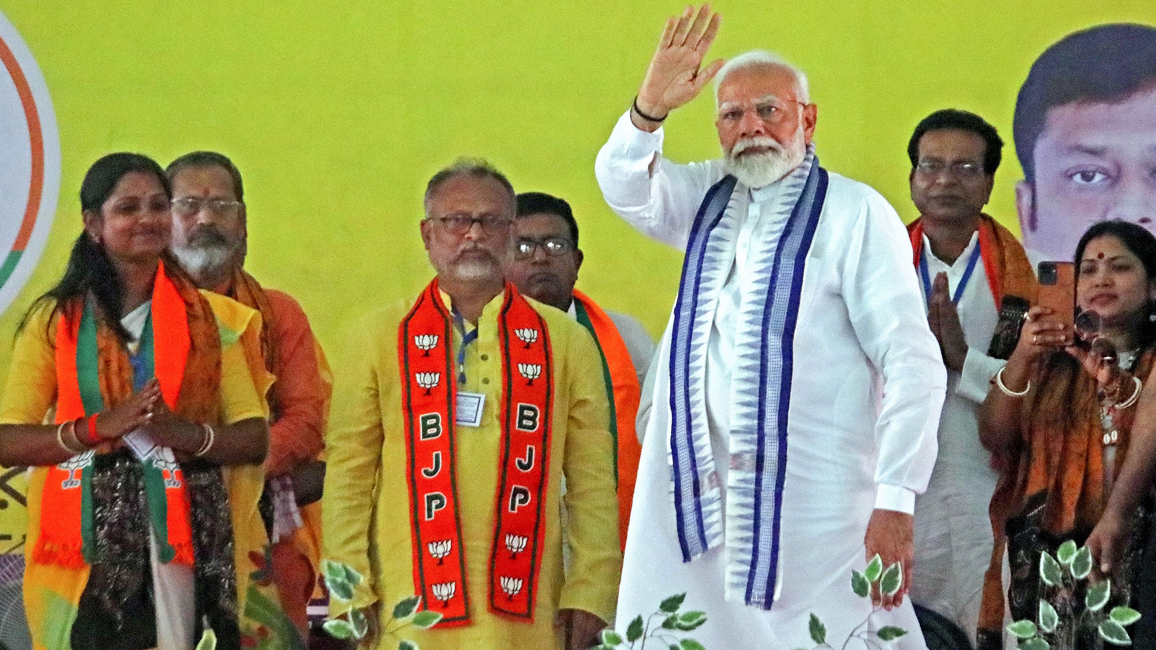 <div class="paragraphs"><p>Prime Minister Narendra Modi during an election rally for the Lok Sabha polls, at Ahmadpur in Birbhum district on May 3.&nbsp;</p></div>