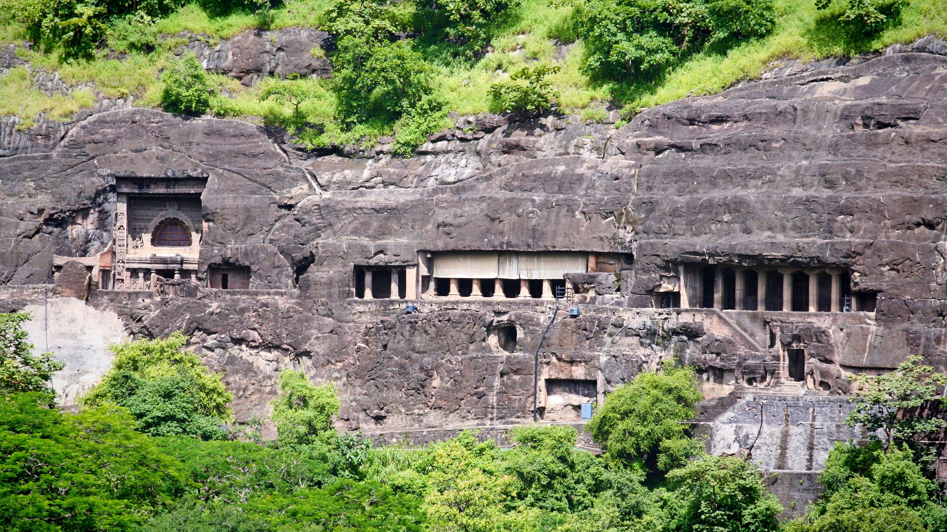 <div class="paragraphs"><p>Ajanta caves, a UNESCO World Heritage Site, and a<br>major tourist destination in Aurangadab. </p></div>
