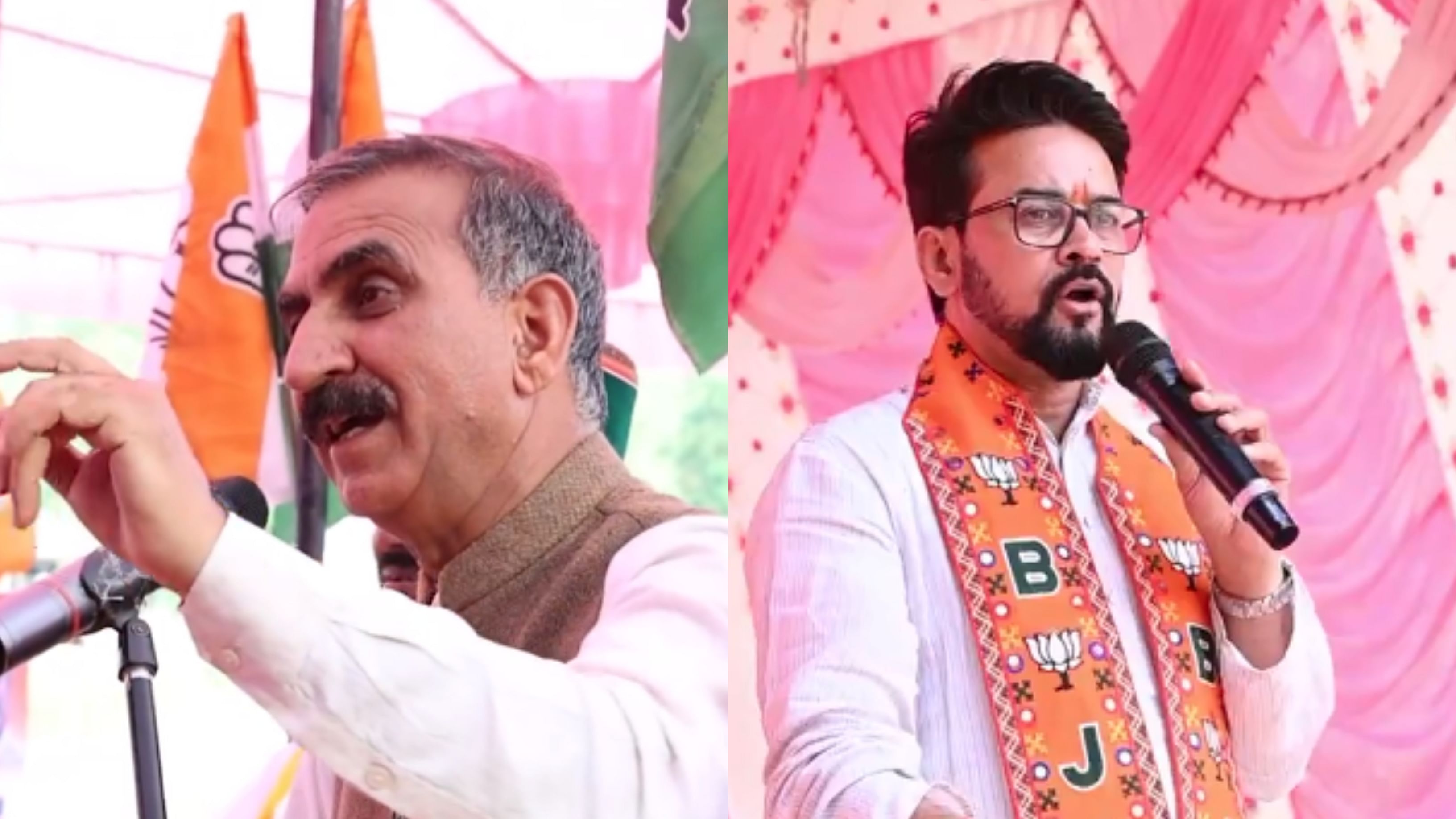 <div class="paragraphs"><p>Himachal Pradesh Chief Minister Sukhvinder Sukhu (L) and BJP leader Anurag Thakur (R)</p></div>