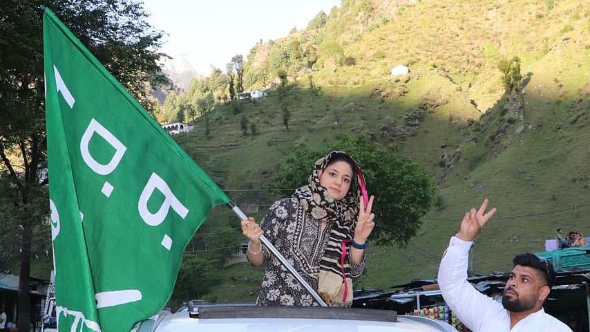 <div class="paragraphs"><p>Iltija Mufti during her campaign rally for her mother Mehbooba in Poonch.&nbsp;</p></div>