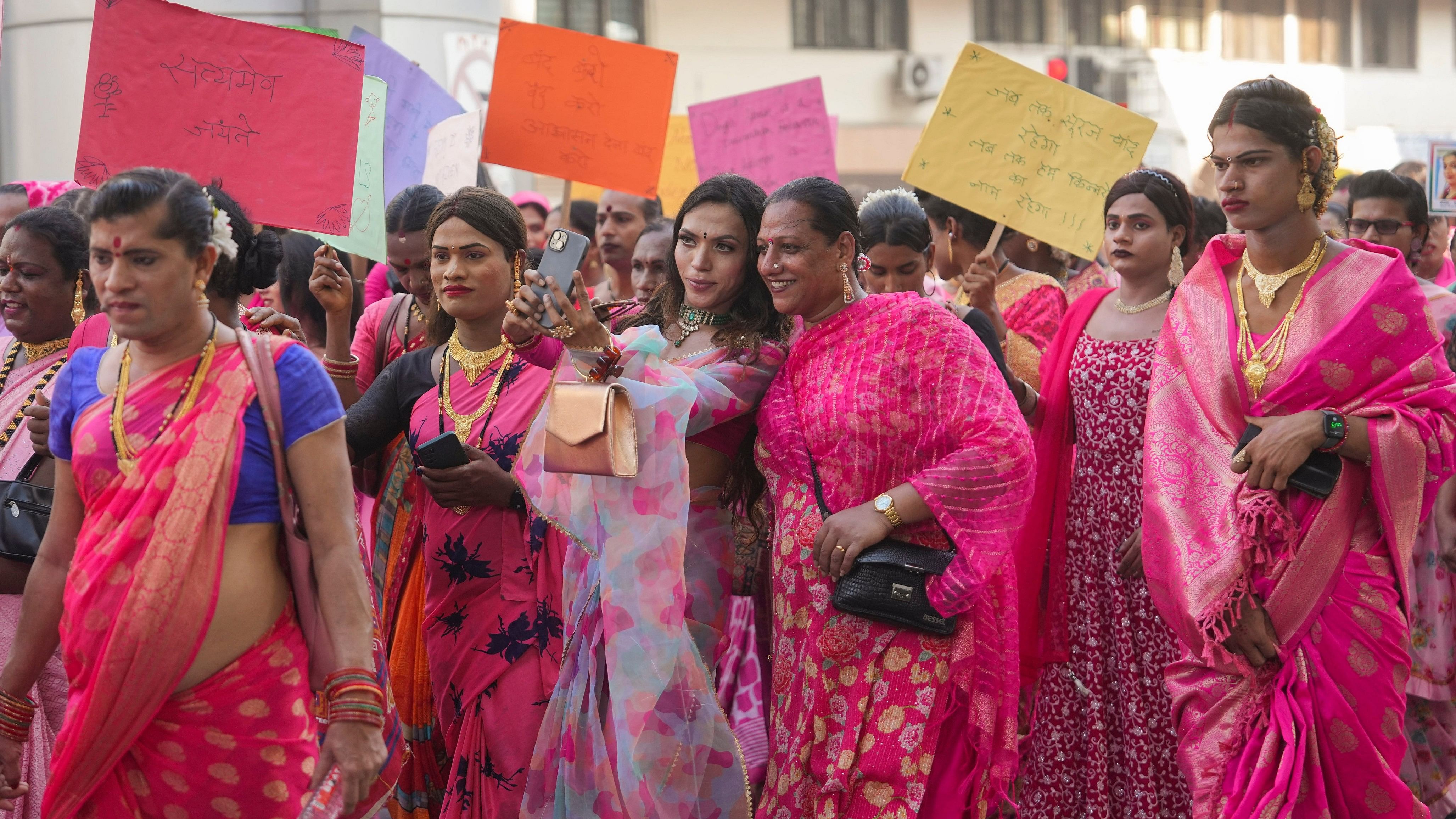 <div class="paragraphs"><p>File photo of transgender Community people take part in a Pink Rally, in Mumbai.</p></div>