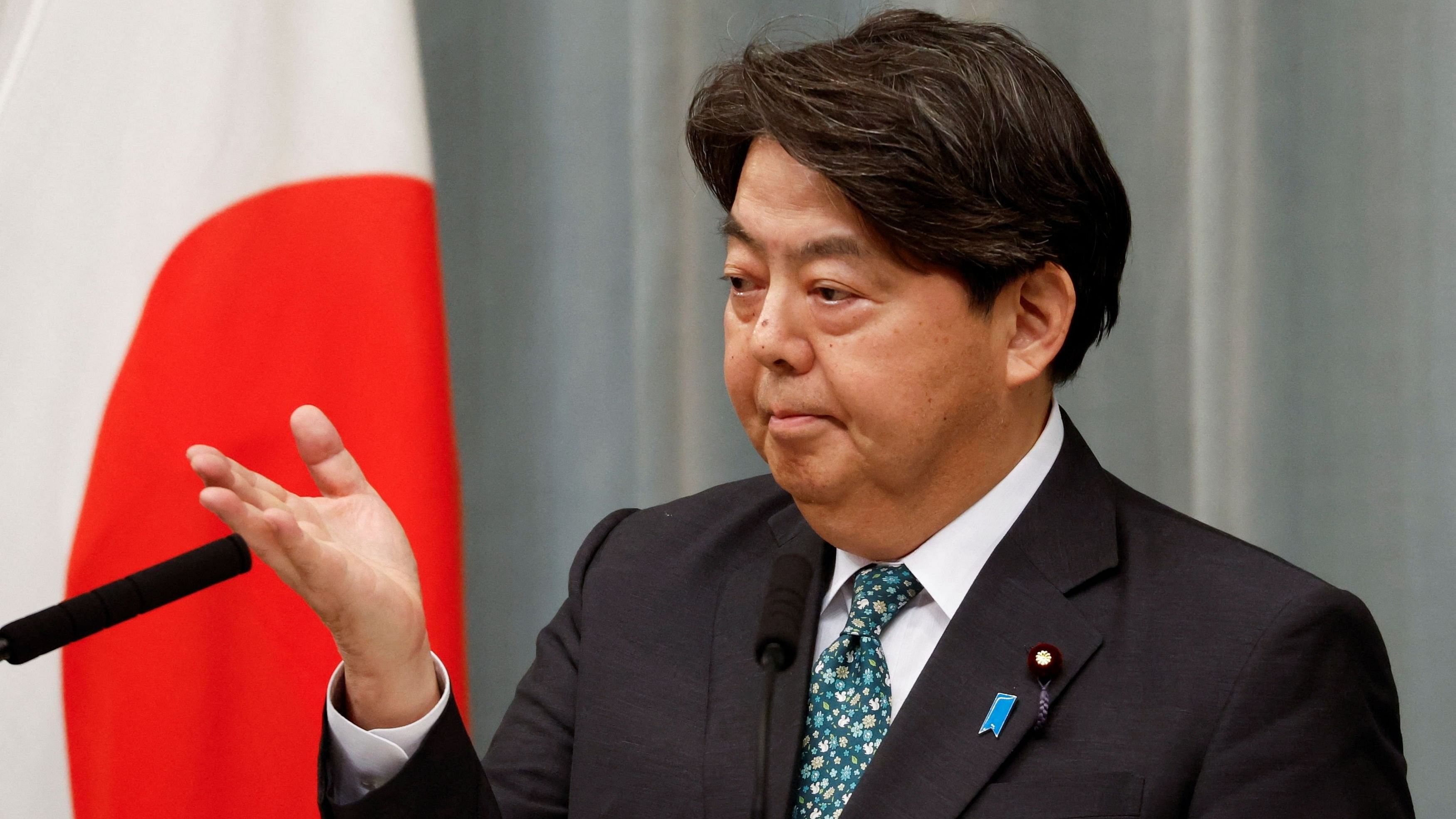 <div class="paragraphs"><p>Japan's Chief Cabinet Secretary Yoshimasa Hayashi attends a press conference at Prime Minister Fumio Kishida's official residence in Tokyo, Japan.</p></div>