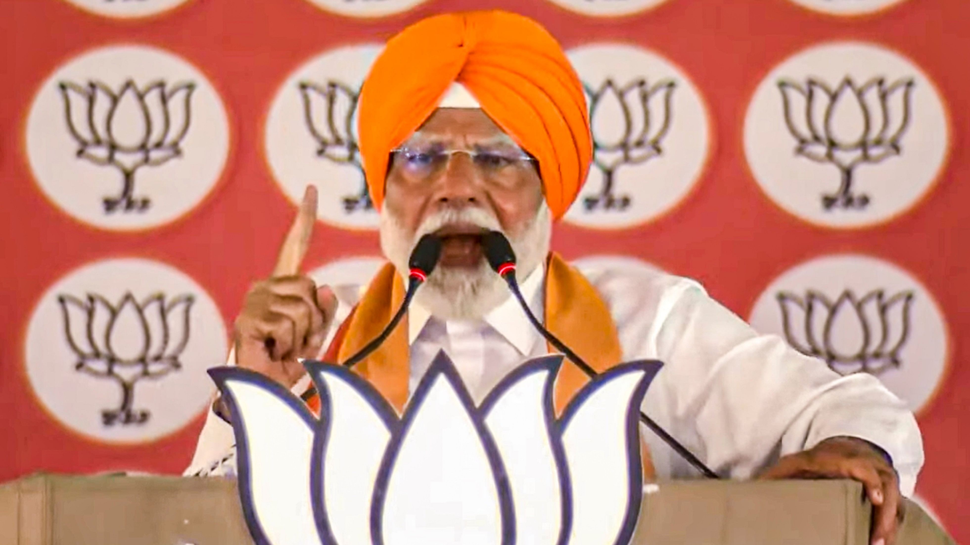 <div class="paragraphs"><p>Patiala: Prime Minister Narendra Modi addresses a public meeting for Lok Sabha elections in Patiala on Thursday, May 23, 2024. </p></div>