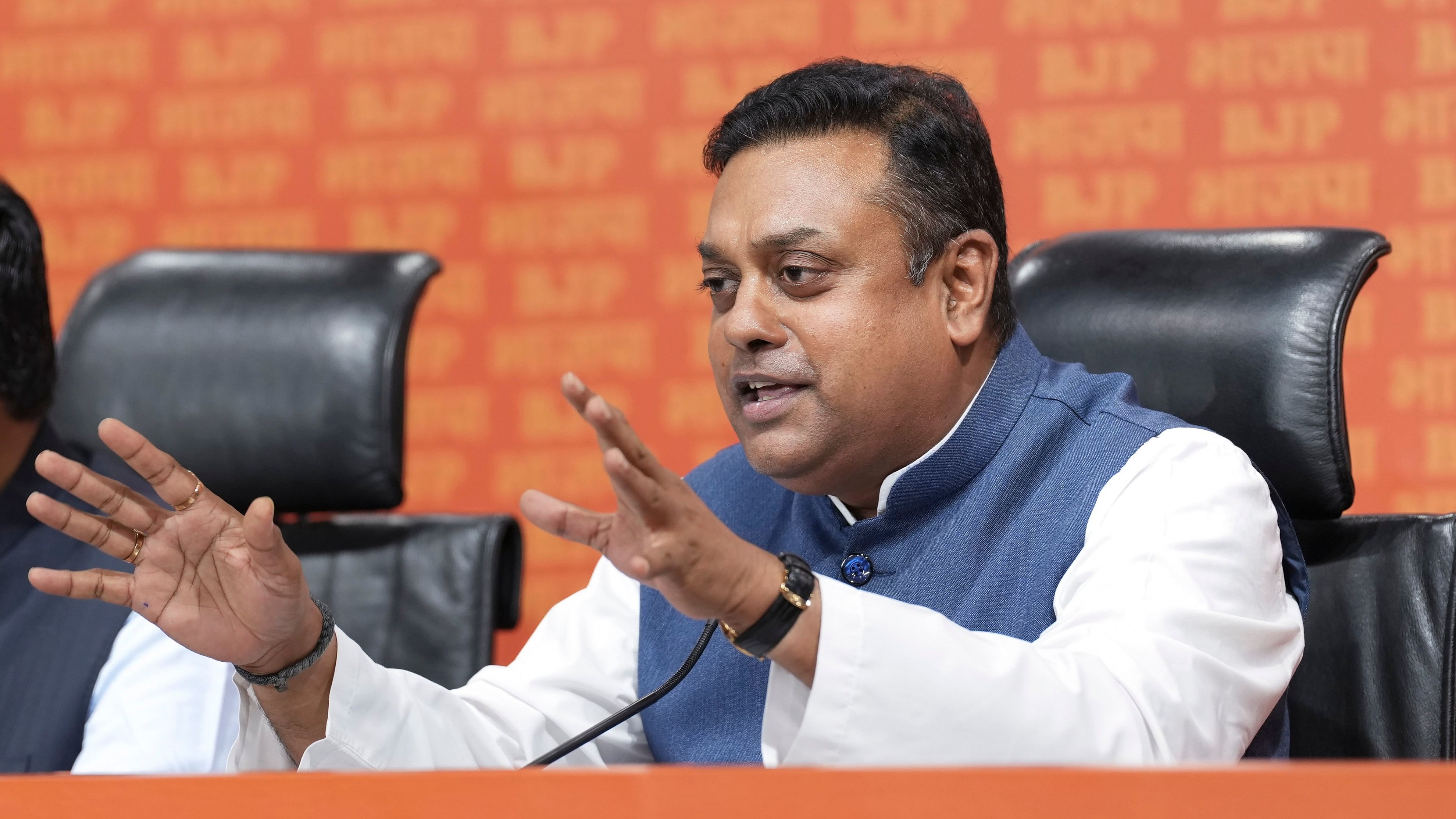 <div class="paragraphs"><p>New Delhi: BJP leader Sambit Patra addresses a press conference at party headquarters, in New Delhi, Thursday, March 21, 2024.</p></div>