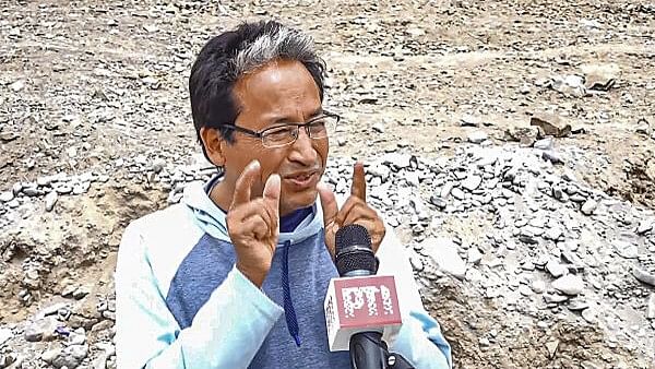 <div class="paragraphs"><p>Indian Engineer and innovator Sonam Wangchuk during an interview.&nbsp;</p></div>