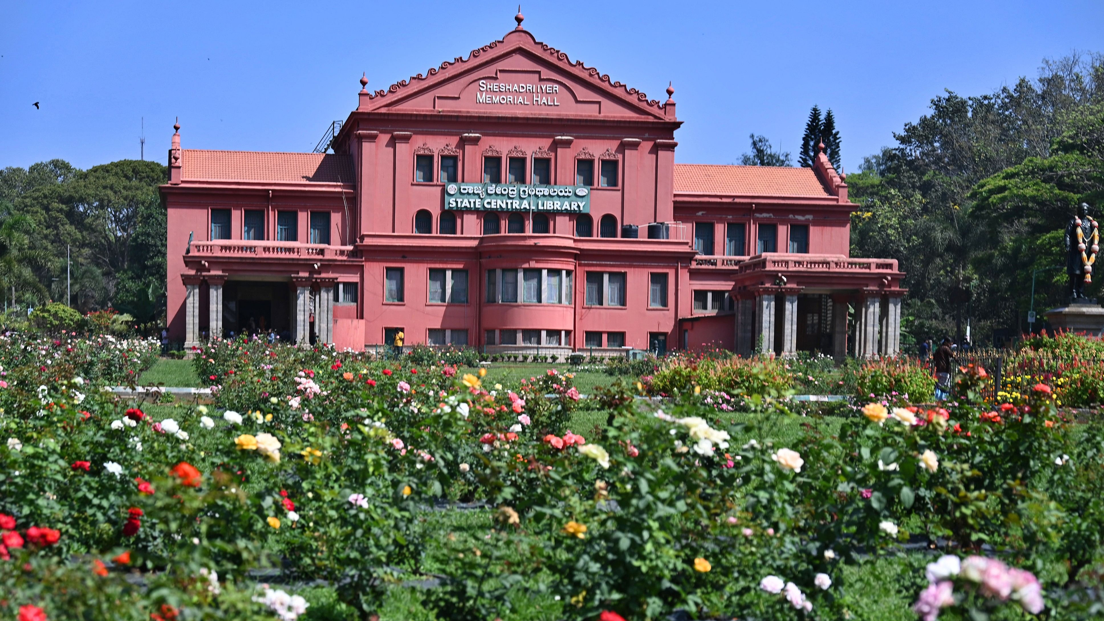 <div class="paragraphs"><p>A view of State Central Library at Cubbon Park on a Sunday,</p></div>