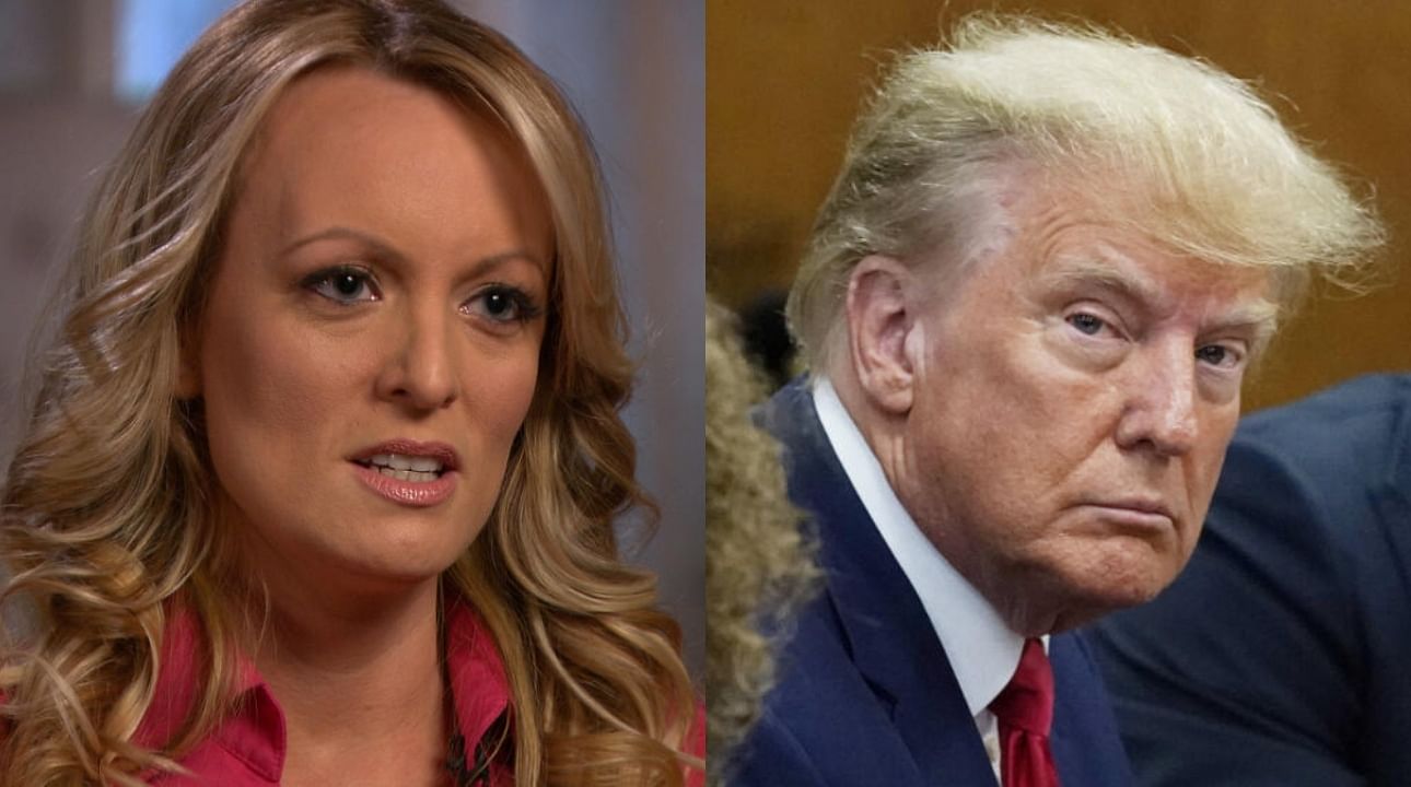 <div class="paragraphs"><p>Stormy Daniels, an adult film star and director and Former U.S. President Donald Trump</p></div>