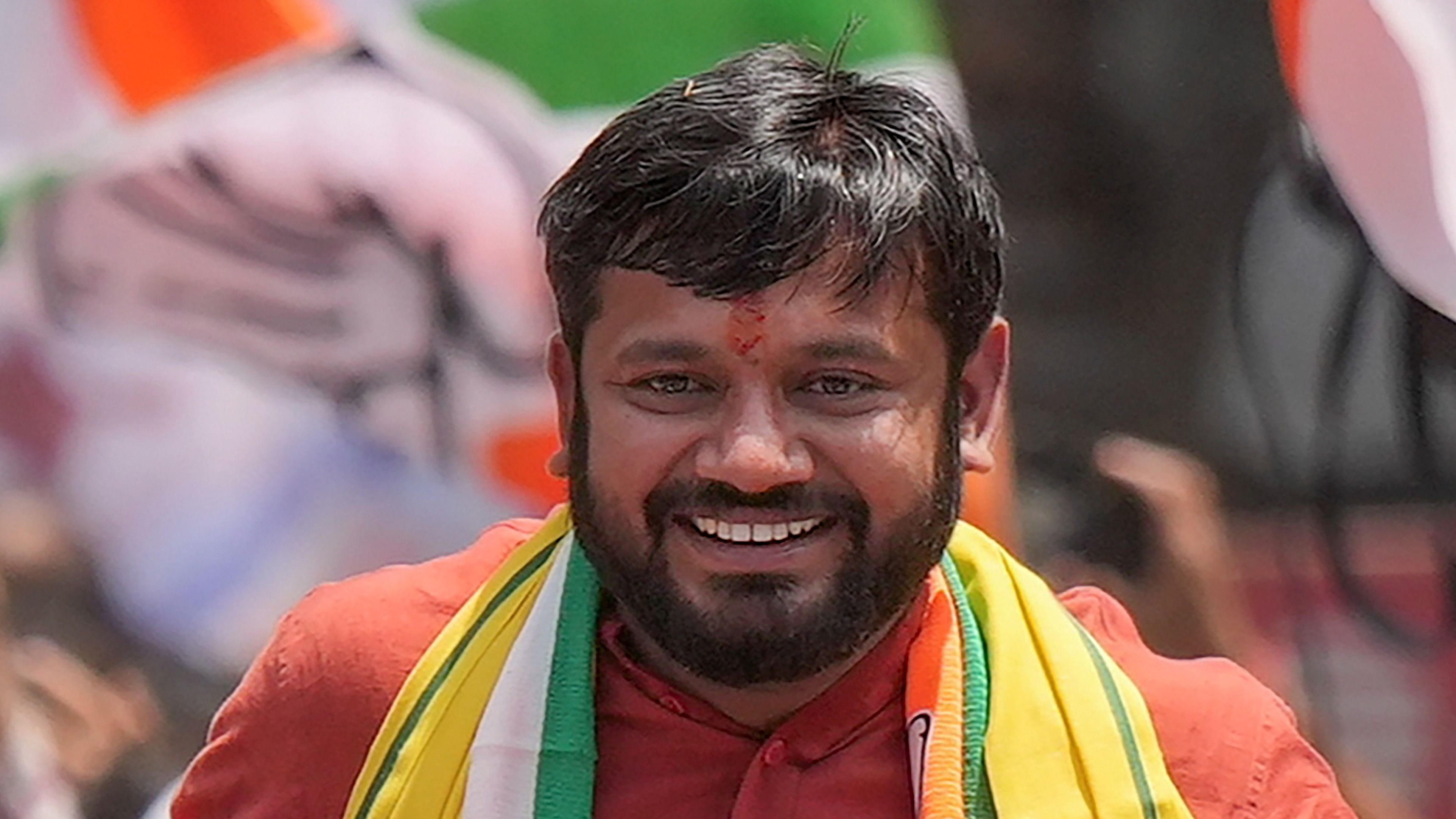 <div class="paragraphs"><p>I.N.D.I.A. candidate from North East Delhi Kanhaiya Kumar during a road show after filing his nomination for Lok Sabha elections, in New Delhi.</p></div>