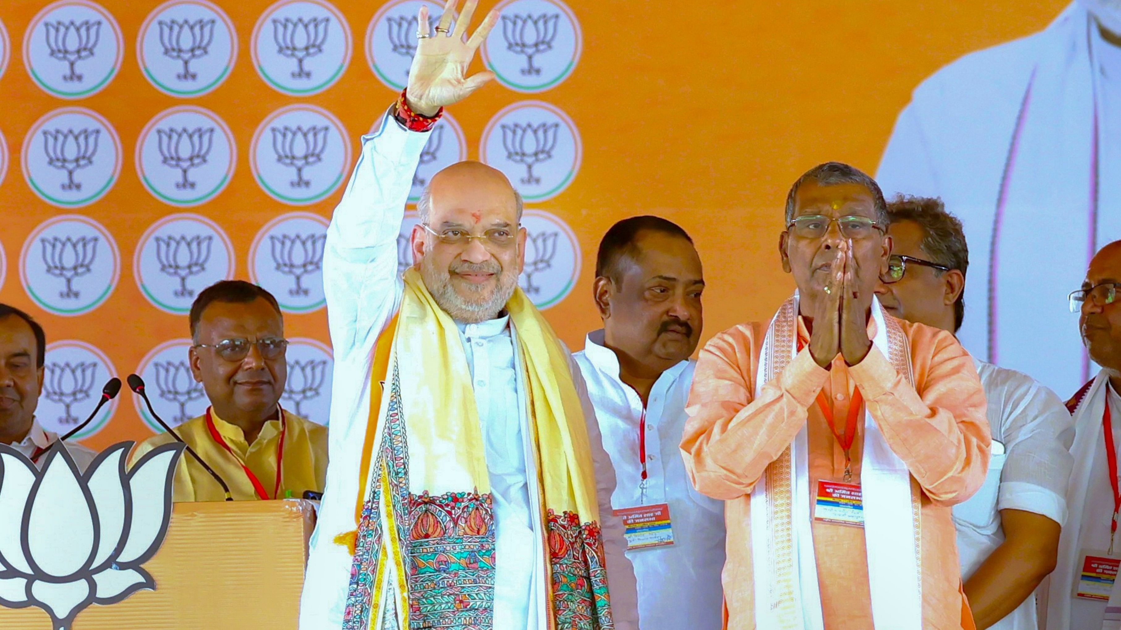 <div class="paragraphs"><p> BJP leader Amit Shah during an election campaign rally in support of the party candidate for Lok Sabha polls.</p></div>