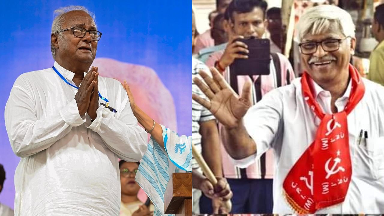 <div class="paragraphs"><p>(From left)&nbsp;Saugata Roy, Trinamool Congress;&nbsp;Sujan Chakraborty, CPI(M)</p></div>