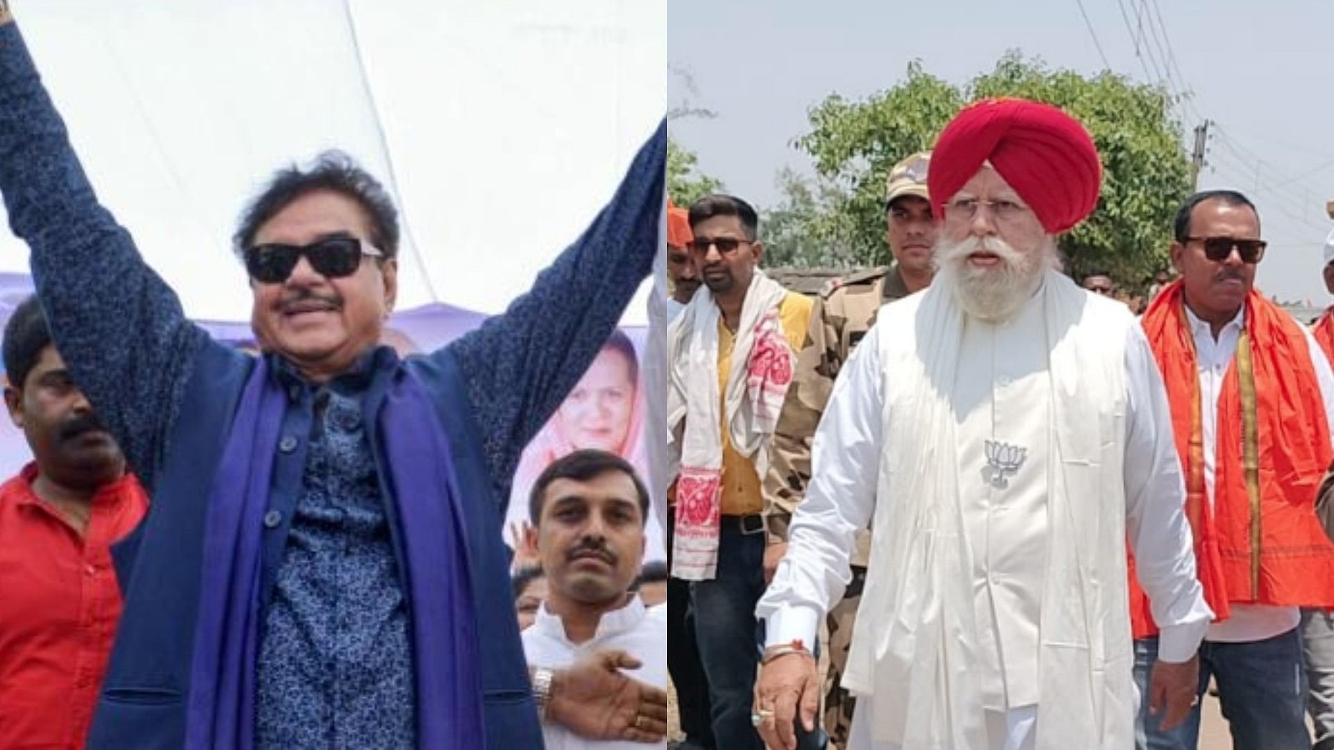 <div class="paragraphs"><p>TMC'S Shatrughan Sinha (L), BJP's Surendrajeet Singh Ahluwalia.</p></div>