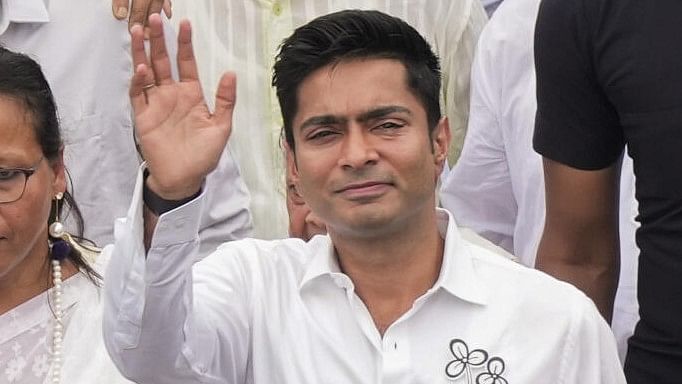 <div class="paragraphs"><p>TMC candidate from Diamond Harbour Lok Sabha constituency Abhishek Banerjee during his nomination filing rally, in Kolkata.</p></div>