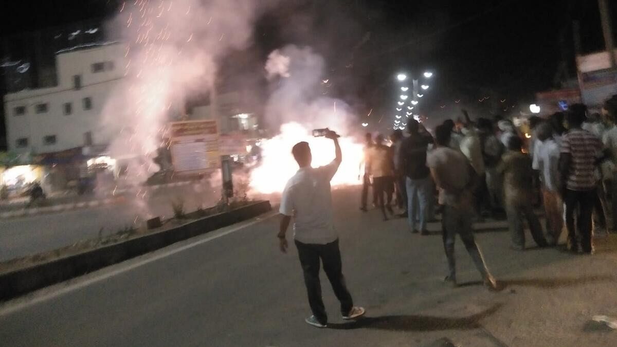 <div class="paragraphs"><p>After the Court granted bail to H D Revanna, his followers celebrated by bursting crackers in Hassan district, on Monday night. </p></div>